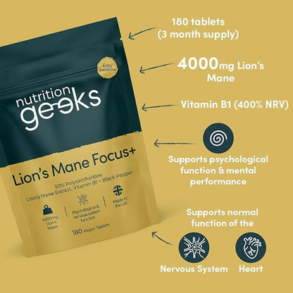 Clarity Brain - Advanced Lion's Mane ( 180 Tablets ) 